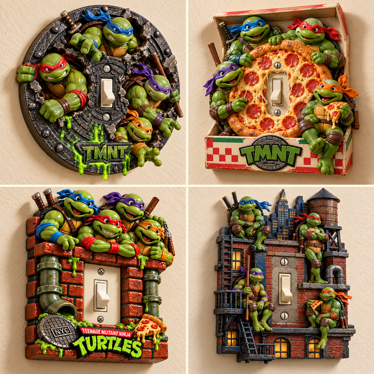 NJT 3D printed switch cover set DNBN