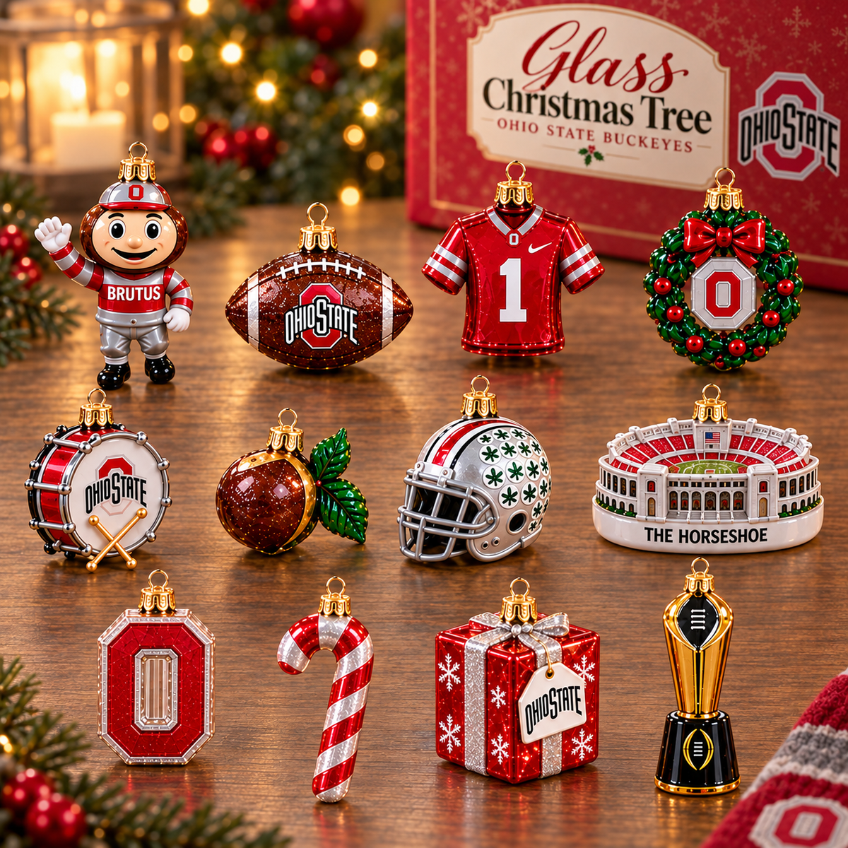 OSB Premium Glass Christmas Tree With Ornaments TNSM