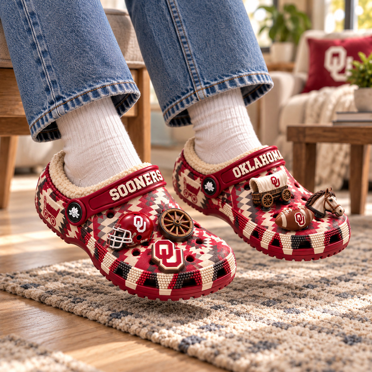 OSN Premium Fleece-Lined Crocs Clogs NTTB