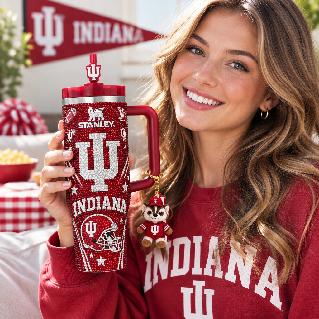 Indiana Hoosiers 40oz Tumbler With Handle TTNL