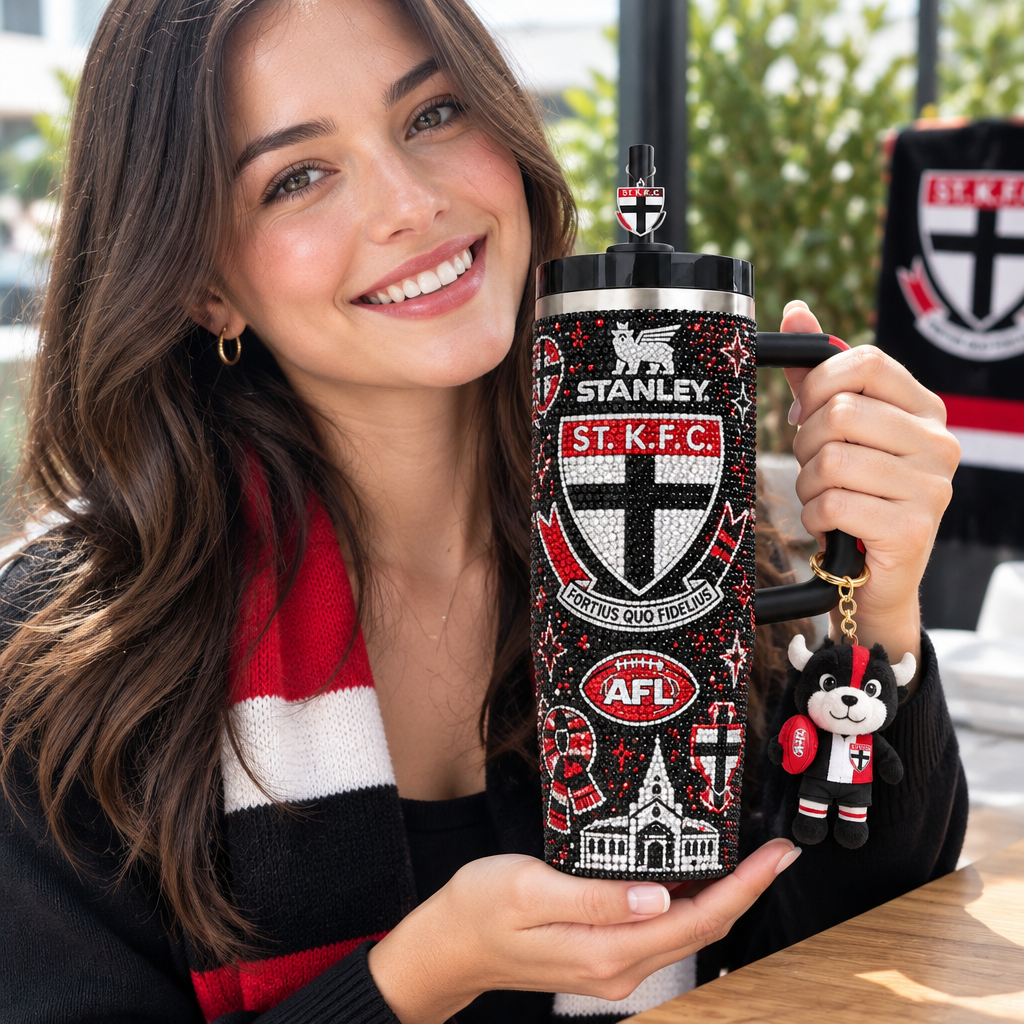 St Kilda Saints 40oz Tumbler With Handle TTNL